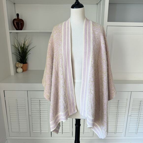 Anthropologie Saturday Sunday Open Shawl Poncho Lilac Green One Size - Picture 1 of 7